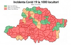 Incidențele sunt în continuă creștere în Arad! 0 locuri la ATI, 7 decese, aproape 1900 de cazuri active și 347 cazuri noi 