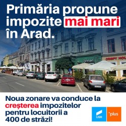 Primăria propune impozite mai mari în Arad!

