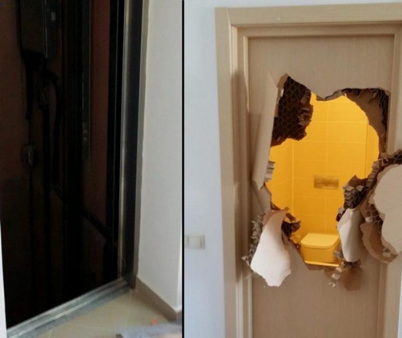 Supărat pe doi vecini, un tânăr de 27 de ani a spart ușile cu o rangă