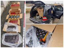 Peste 130 de kilograme de baterii și artificii, confiscate de polițiștii arădeni
