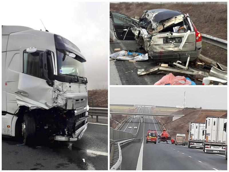 Accident cu victime pe autostrada A1 Arad-Timișoara. A fost solicitat elicopterul SMURD!