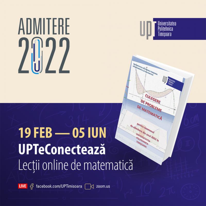 Oportunitate pentru absolvenții de liceu din Arad. Pregătire pentru Bacalaureat 2022 la Matematică și Chimie, oferită de Universitatea Politehnica Timișoara