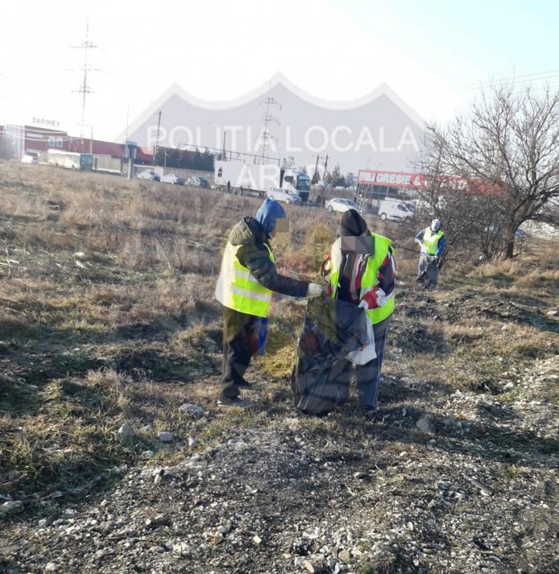 8 deținuți și 7 beneficiari de ajutor social au adunat într-o lună 18 tone de deșeuri de pe străzile Aradului
