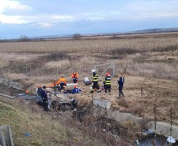 Accident mai puțin obișnuit pe autostradă