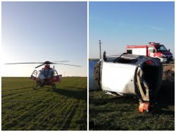 Accident grav cu victimă încarcerată între Aluniș și Zăbrani. A fost solicitat elicopterul SMURD