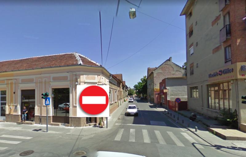 Sens unic pe strada Octavian Goga