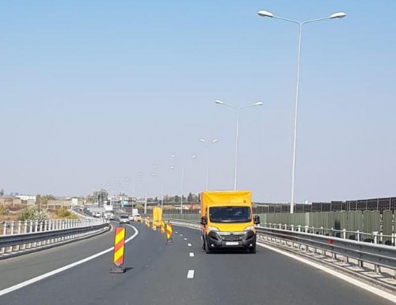 Trafic restricționat până în 23 martie pe autostrada A1, între Arad și Timișoara, la ieșirea spre Giarmata