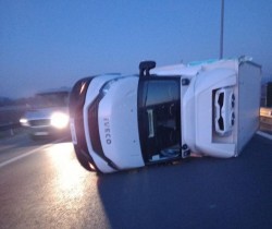 Accident pe autostrada A1.Traficul este restricționat în zona localității Dobra