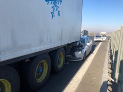 Tamponare în lanț cu victime pe autostradă între Arad și Timișoara. Traficul se desfășoară restricționat