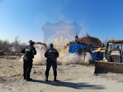 Construcții ilegale demolate pe strada Andrei Șaguna

