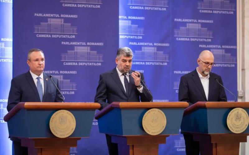 Nicolae Ciucă, Marcel Ciolacu și Kelemen Hunor, declarații după măsurile anti-criză de 17,3 miliarde de lei