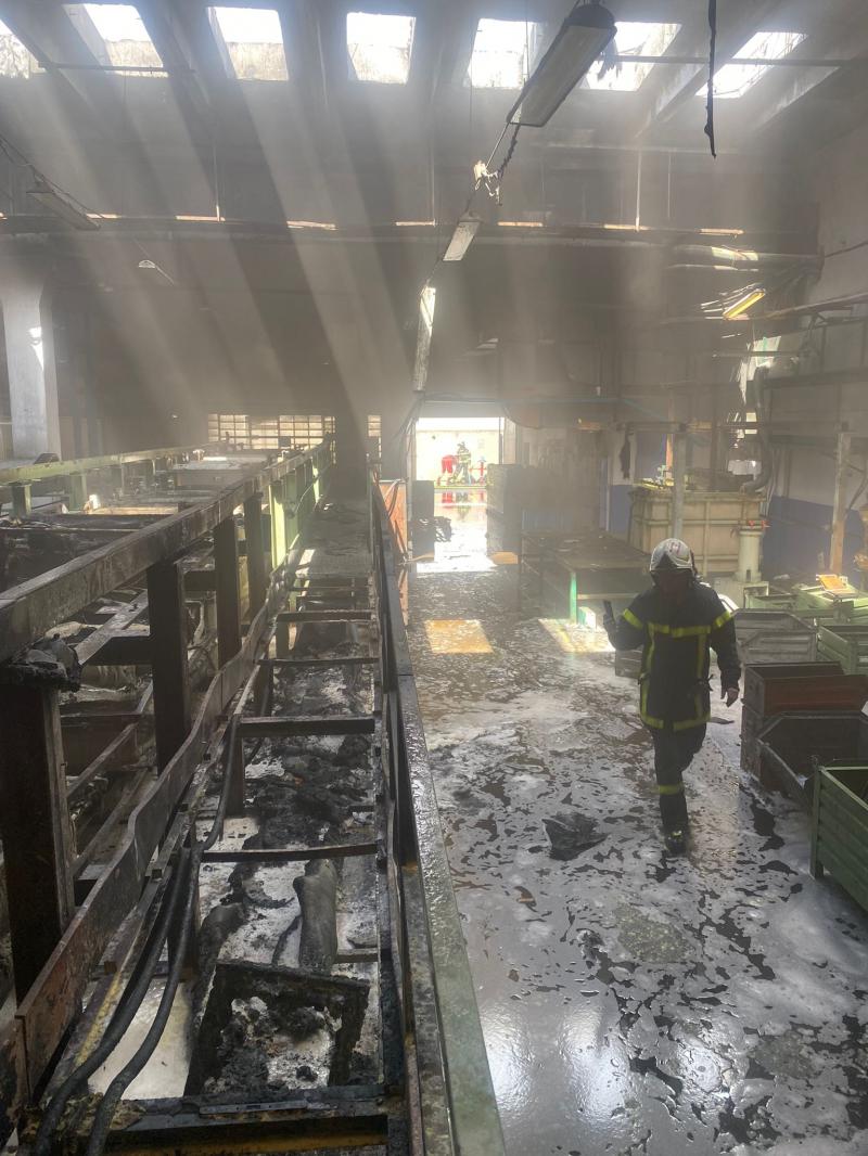 Incendiu la stația de galvanizare de la fabrica Feroneria 