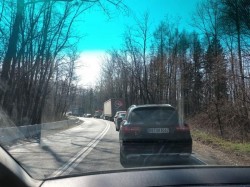 Nebunie pe autostrada A1 Arad - Deva. Gâtuire la nodul rutier de la Margina 

