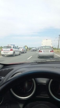 Accident pe D. N. 7 între Arad și Mândruloc. Traficul a fost restricționat timp de jumătate de oră