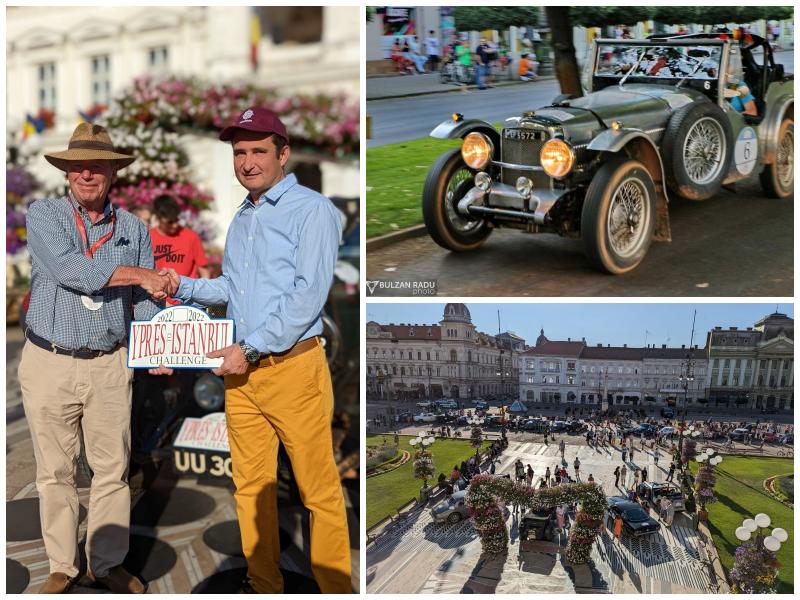 Raliul „Rally The Globe” - 26 de mașini de epocă au făcut o “escală” la Arad în drumul lor spre Istambul  