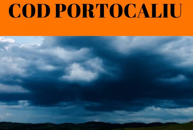 Aradul sub avertizare de COD PORTOCALIU de instabilitate atmosferică accentuată! Aversede ploaie 30-35 l/mp și vijelii!