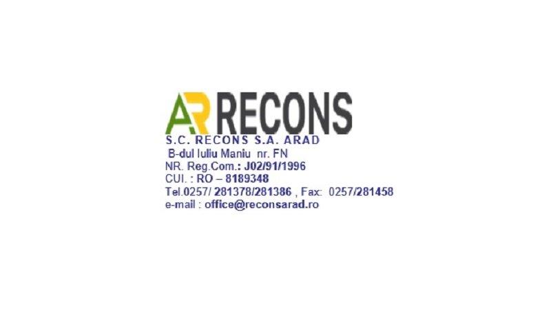 S.C. RECONS S.A. ARAD organizează concurs pentru ocuparea postului de CONTABIL