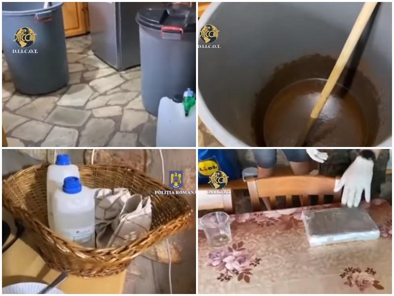 Primul laborator de extragere secundară a cocainei descoperit în Bihor. Cocaina era extrasă din cafea