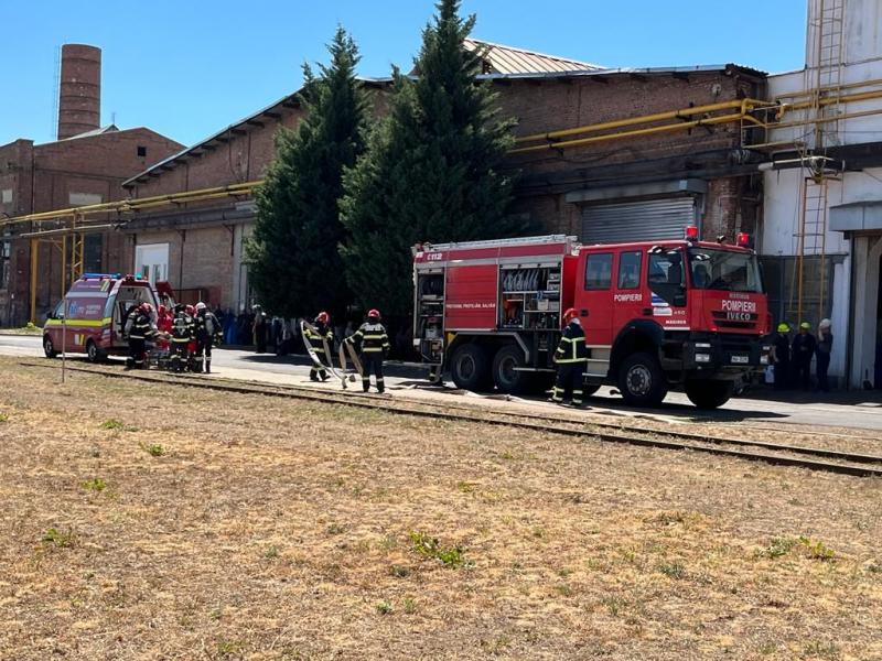 Exercițiu de amploare ale Detașamentului de pompieri Arad, la Astra Rail Industries Arad