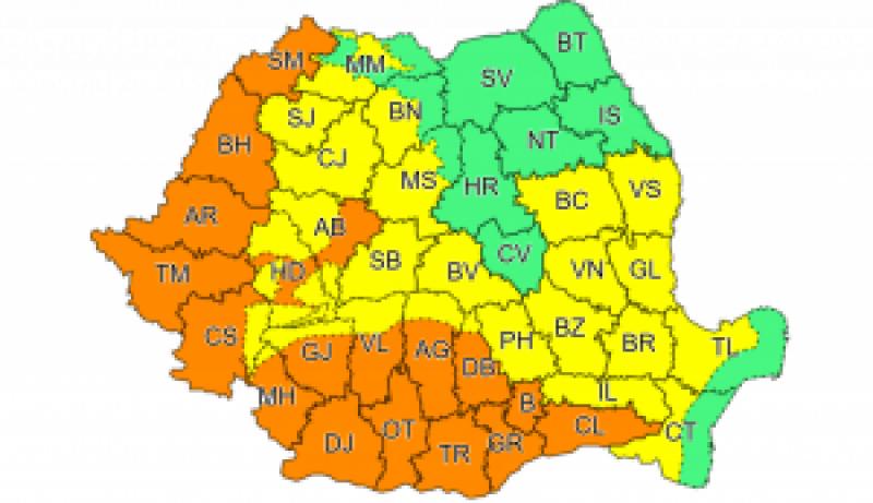 Nou cod portocaliu de caniculă în județul Arad