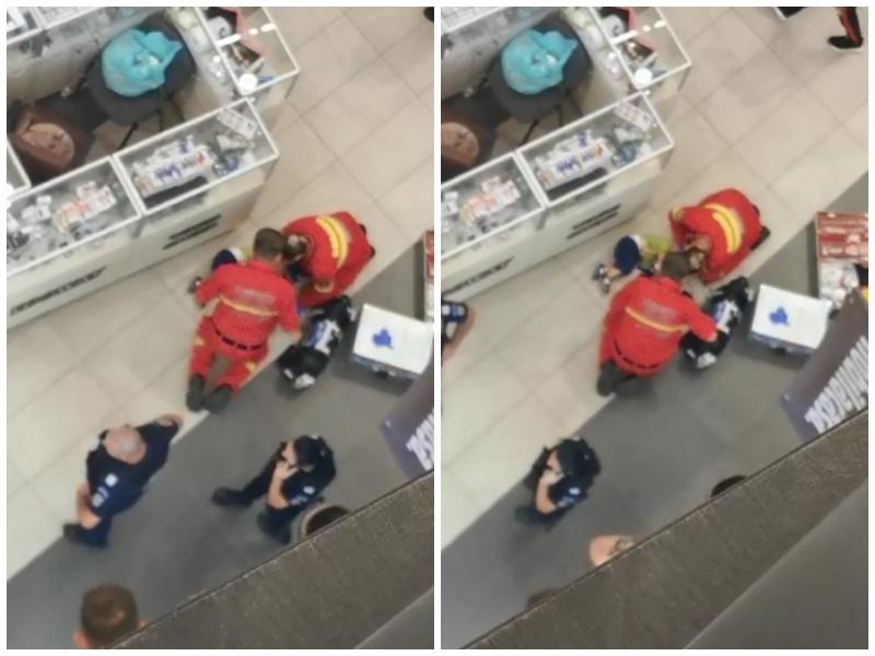 Un băiețel de un an și patru luni a căzut de la etajul 2 din Atrium Mall. Copilul în stare gravă a fost transportat la spital la Timișoara
