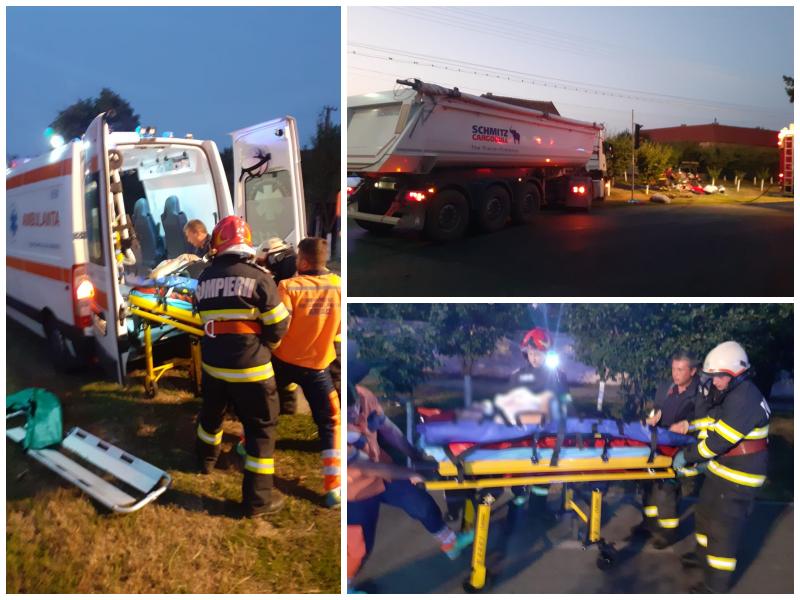 Accident cu două victime la Sântana. A fost nevoie de echipajul de descarcerare 