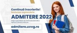U.V.V.G reia înscrierile pentru anul universitar 2022-2023

