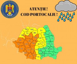 Aradul sub avertizare COD PORTOCALIU de instabilitate atmosferică și ploi însemnate până vineri seara