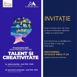 Seara Talentelor Deschise la Atrium Mall în organizarea Palatului Copiilor

