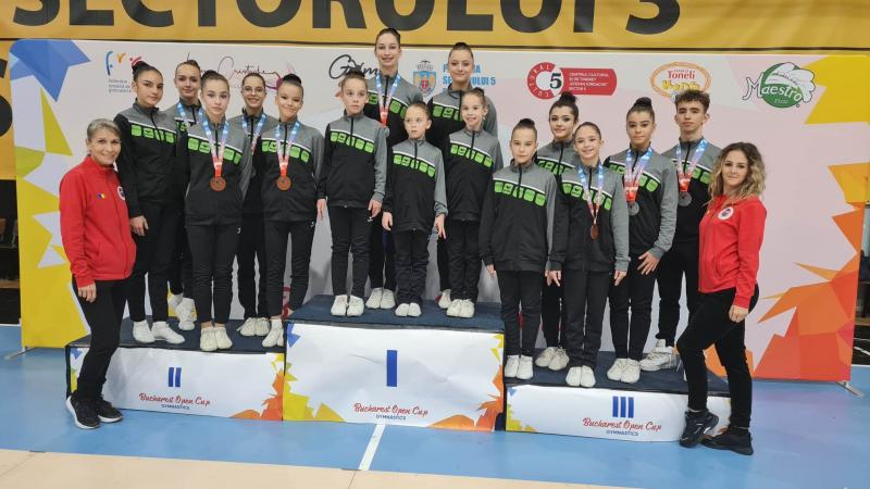 Gimnastica aerobică de la CSM Arad pe podium la Bucharest Open Cup