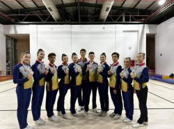 Berbece și Fărcuța au urcat pe podiumul balcanic al gimnasticii aerobice! Primul este campion în proba de trio