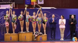 Salbă de medalii arădene pe covorul gimnasticii ritmice la Naționale și Cupa României

