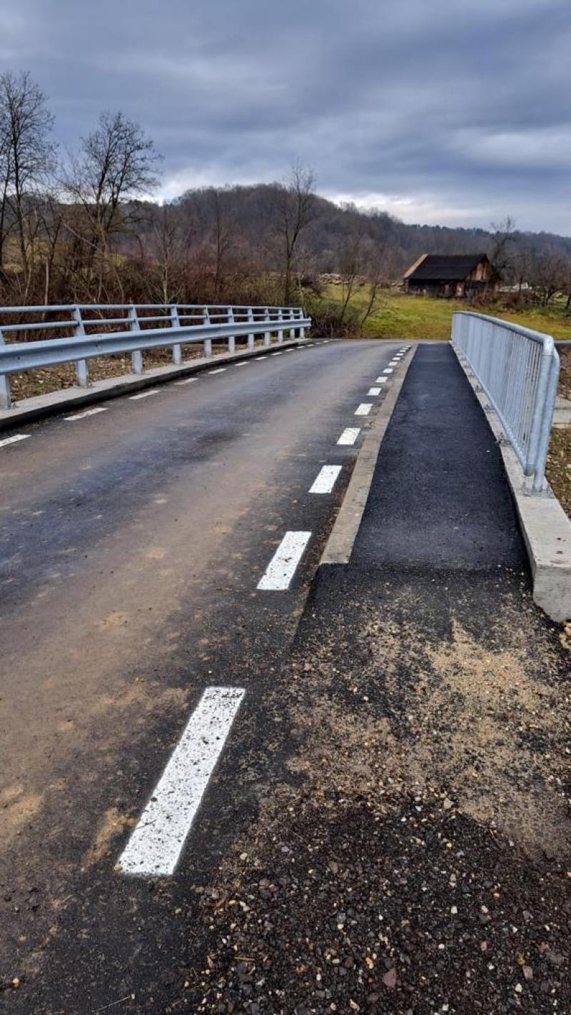 Pod nou la Hălmagiu care face legătura cu satele Bănești, Cristești, Brusturi, Bodești și Leasa