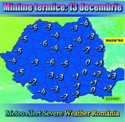 Dacă e marți, și 13…ne așteaptă o zi friguroasă în Arad și toată țara. Îmbrăcați-vă bine mâine dimineață

