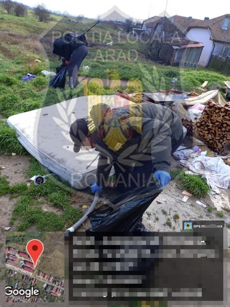 Polițiștii locali arădeni pe post de gardieni. 16 tone de deșeuri adunate de condamnați penal și beneficiari ai venitului minim garantat

