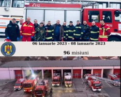 Aproape 100 de misiuni ale pompierilor arădeni în weekendul sărbătorilor de Bobotează și Sfântul Ion