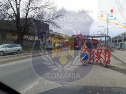 Polițiștii locali din Arad au pus gând rău noroiului de pe strada 6 Vânători