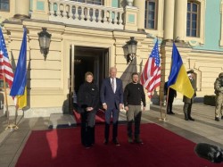 Președintele american Joe Biden a efectuat o vizită surpriză la Kiev