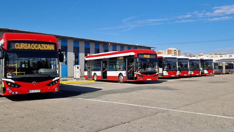 Traseele pe care circulă cele 10 autobuze electrice în Arad