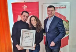 Campionii naționali Andreea și Patrick Haizăr au primit diploma „Arădeni cu care ne mândrim”