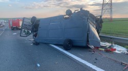 Accident cu 3 victime pe autostradă între Arad și Timișoara. Traficul este restricționat