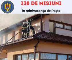 Paște incendiar pentru pompierii arădeni