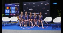 Cu 4 sportive de la CSM Arad, ansamblul de gimnastică ritmică senioare al României, antrenat de arădencele Daniela Chiriac și Tatiana Novikova a urcat de 2 ori pe podium în Polonia 

