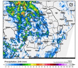 Aradul din nou sub cod galben de averse torențiale, vijelii și grindină

