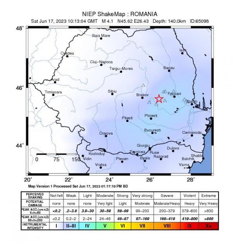 România s-a zguduit din nou. Cutremur cu magnitudinea 4,3 pe Richter