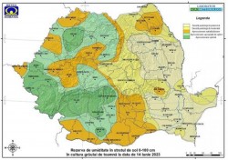 Rezerva de umiditate în sol apropiată de optim în vestul țării


