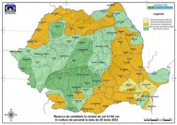 În județul Arad rezerva de umiditate în sol se situează în limite satisfăcătoare, apropiate de optim


