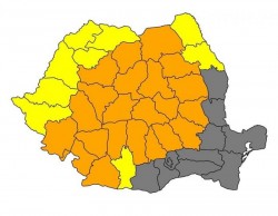 Cod Galben și Cod Portocaliu de instabilitate atmosferică accentuată în aproape toată țara, inclusiv în Arad

