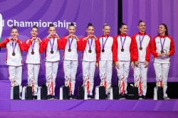 Aradul are în premieră 2 medaliate mondiale la gimnastică ritmică

