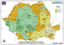 În județul Arad rezerva de umiditate în sol la cultura de porumb neirigat se situează în limite satisfăcătoare